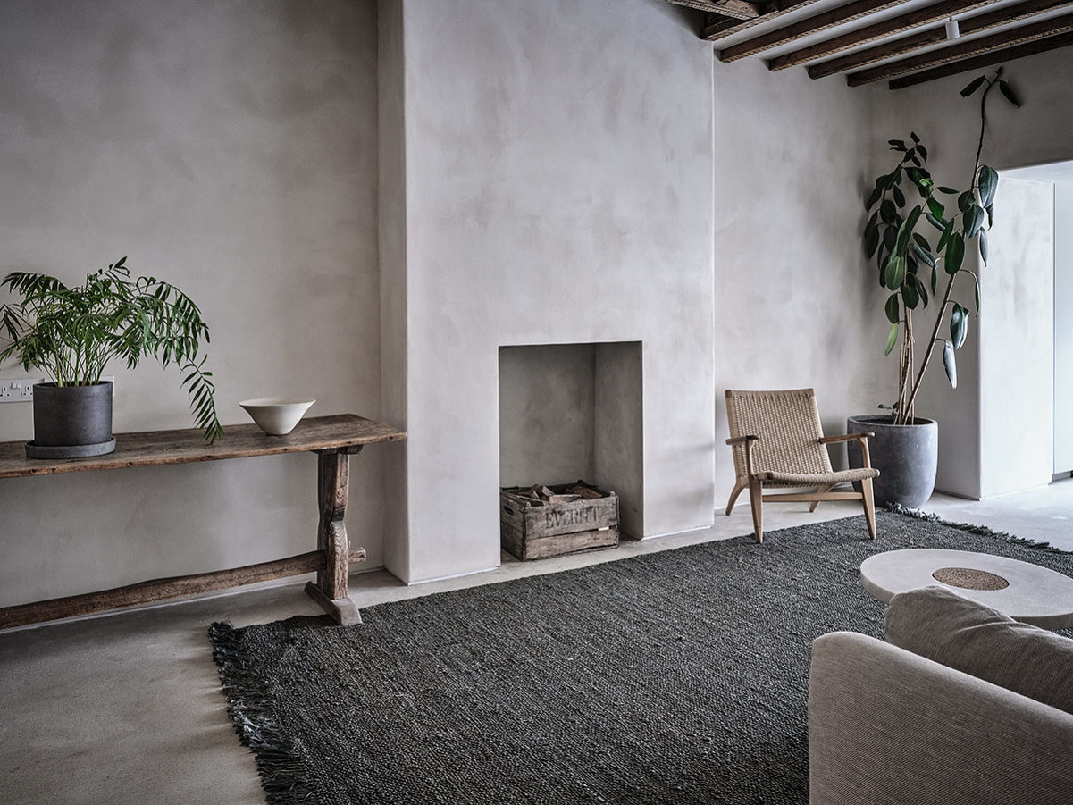 Concrete effect decorative wall